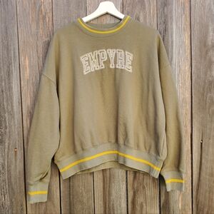 Empyre Khaki Sweatshirt with Yellow Trim